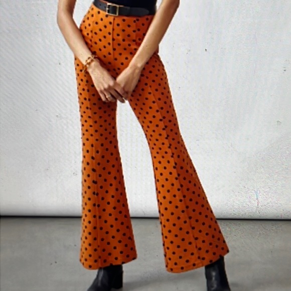 Porridge Clothing Pants - Flared Ponte Knit Cropped Pants